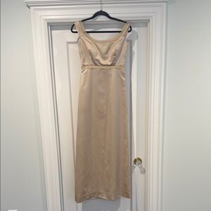Elegant Cream Sleeveless Dress